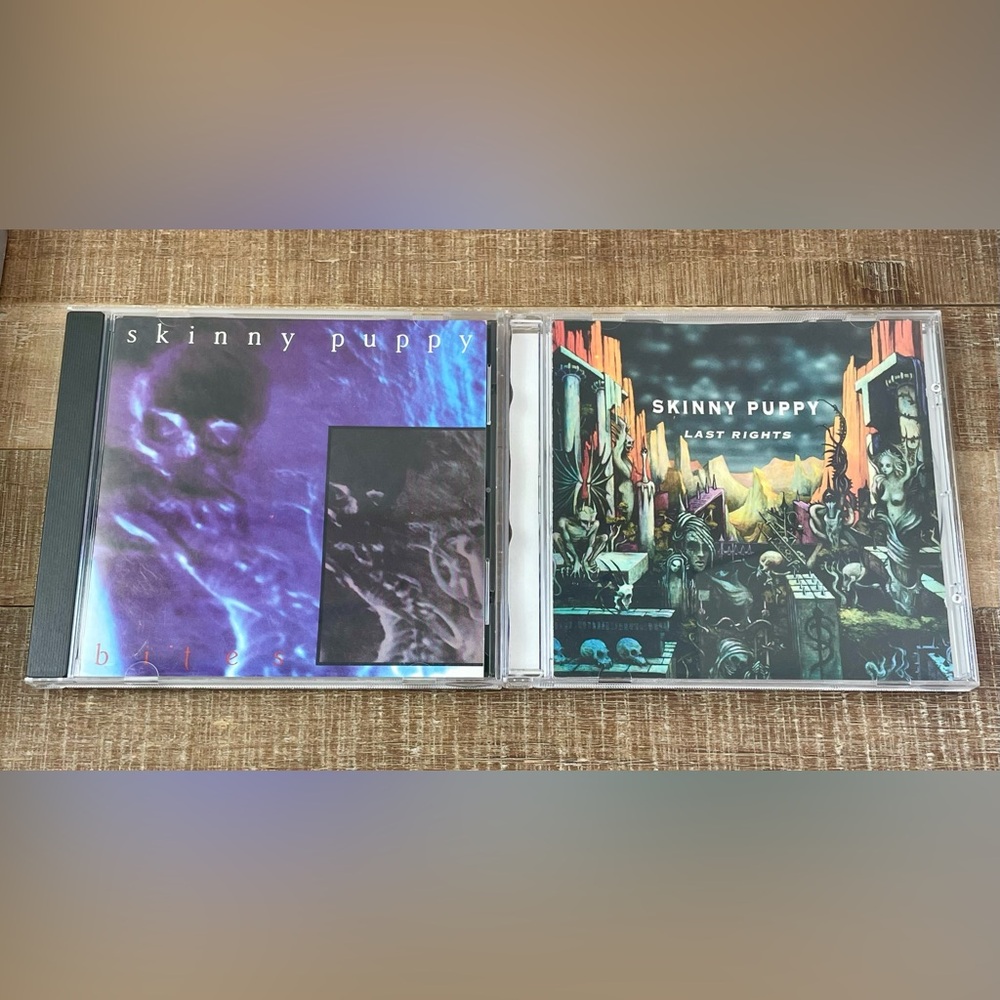 Skinny Puppy ‘Bites’ (2001) & ‘Last Rights’ (1992) CD Lot Goth Industrial